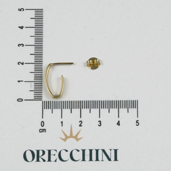 ARGOLA ELIPTICA DETALHE FRONTAL C/ TARRAXA BANHADA A OURO 18K - Image 4