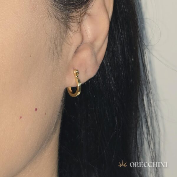 ARGOLA USINADA PQ. C/ GANCHO ITALIANO BANHADA A OURO 18K - Image 2