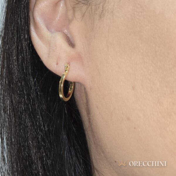 ARGOLA USINADA MD. C/ GANCHO ITALIANO BANHADA A OURO 18K - Image 2