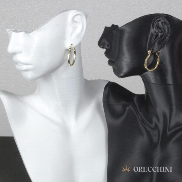 ARGOLA USINADA GD. C/ GANCHO ITALIANO BANHADA A OURO 18K - Image 3