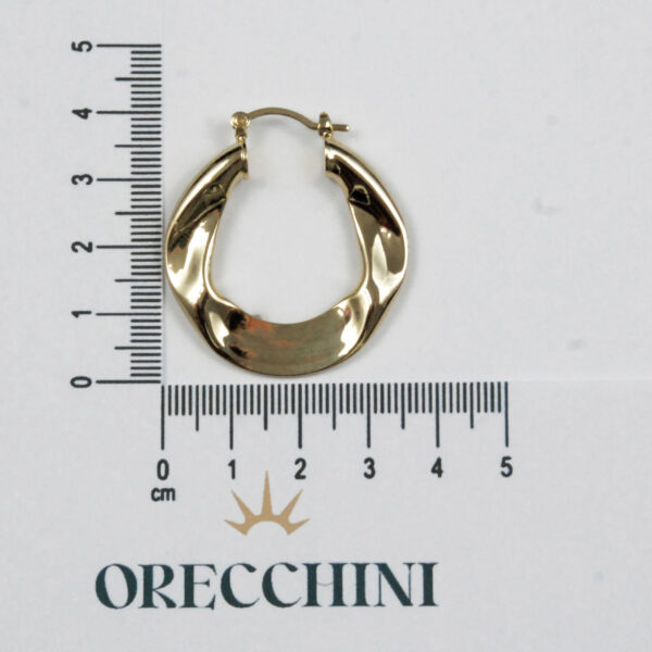 ARGOLA TUBULAR AMASSADA C/ GANCHO ITALIANO BANHADA A OURO 18K - Image 4