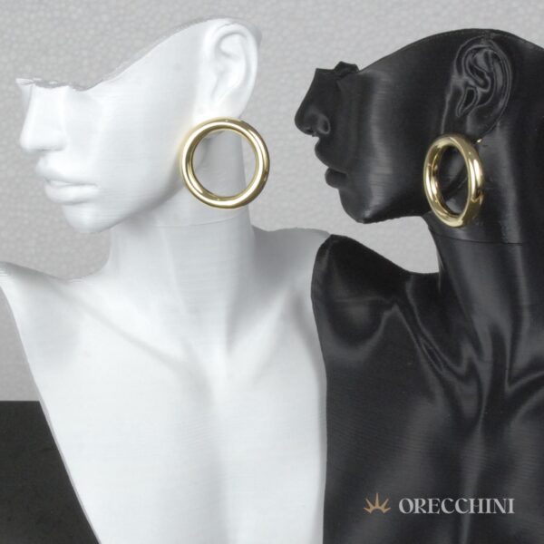ARGOLA FRONTAL TUBULAR GD. C/ TARRAXA BANHADA A OURO 18K - Image 3