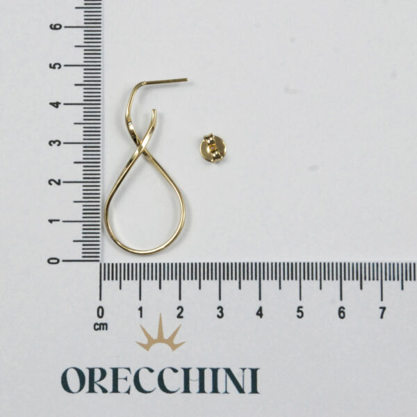 ARGOLA LATERAL INFINITO C/ TARRAXA BANHADA A OURO 18K - Image 4