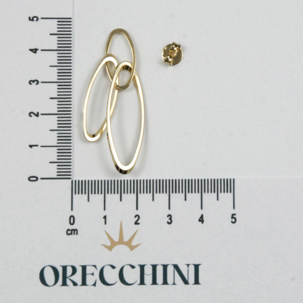 BRINCO ELOS ELIPTICOS C/ TARRAXA BANHADO A OURO 18K - Image 4