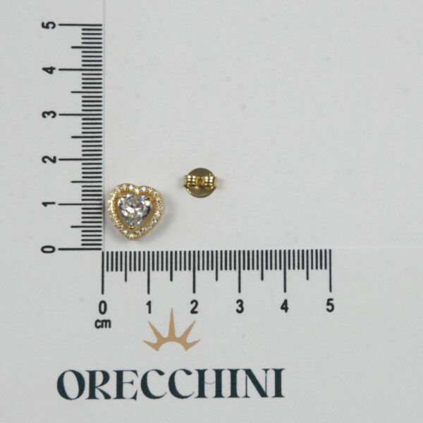 BRINCO CRAVEJADO CORAÇÃO GD. C/ TARRAXA BANHADO A OURO 18K - Image 4