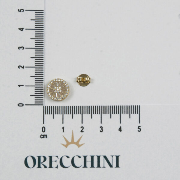 BRINCO CRAVEJADO DISCO C/ TARRAXA BANHADO A OURO 18K - Image 4