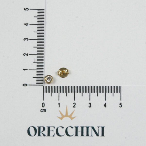 BRINCO CRAVEJADO INGLÊS GD. C/ TARRAXA BANHADO A OURO 18K - Image 4