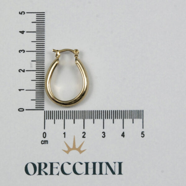 ARGOLA TUBULAR GOTA C/ GANCHO ITALIANO BANHADA A OURO 18K - Image 4